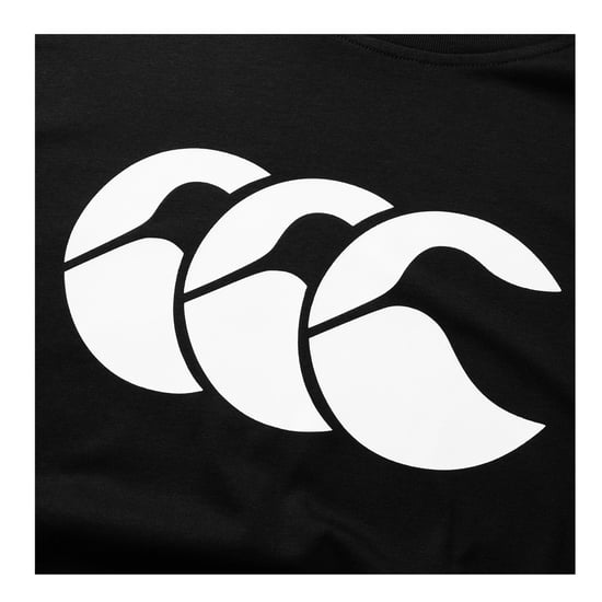 Canterbury Herenlogo T-Shirt (Zwart/Wit) - Image 3