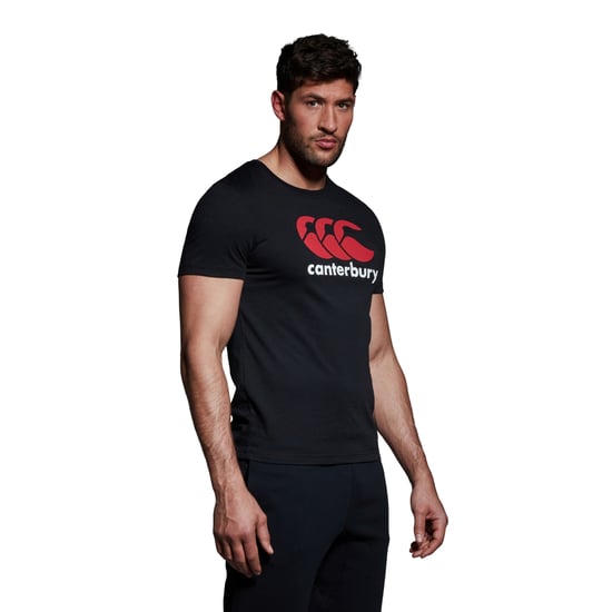 Canterbury Mens Logo Cotton Blend T-Shirt (Black) - Image 2