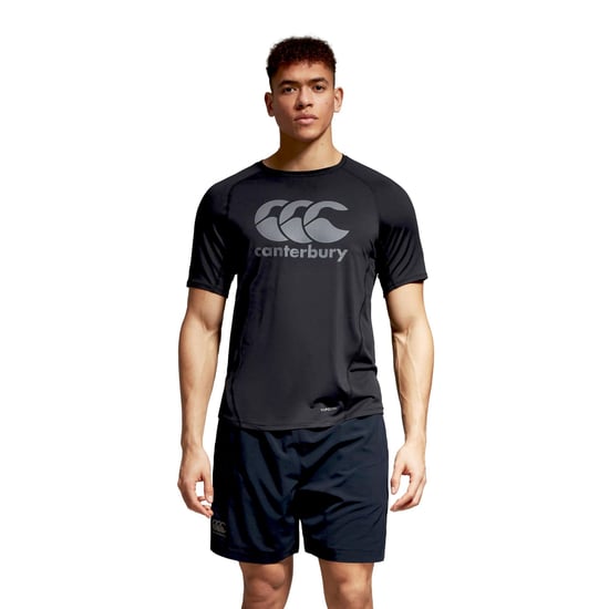Canterbury Mens Big Logo Super Light T-Shirt (Black/Gunmetal Grey) - Image 5