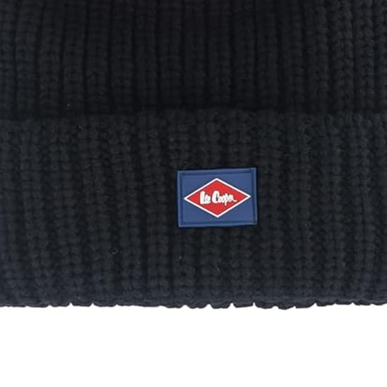 Lee Cooper Grof gebreide muts (Zwart) - Image 4