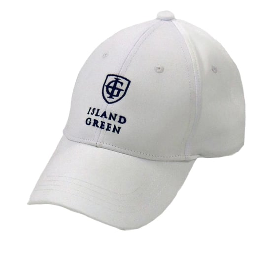 Island Green Mens Logo Curved Peak Golf Hat (White) - Image 1