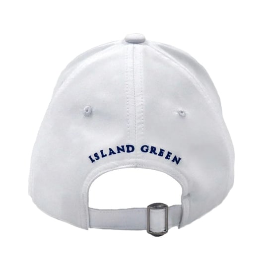 Island Green Heren Logo Gebogen Piek Golfpet (Wit) - Image 2