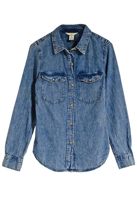 Blue Washed Denim Shirt - Image 2