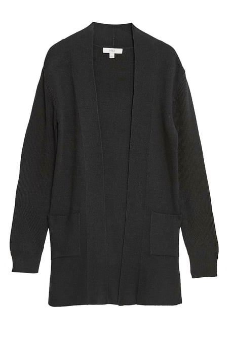 Open Front Ribbed Longline Cardigan - Image 2
