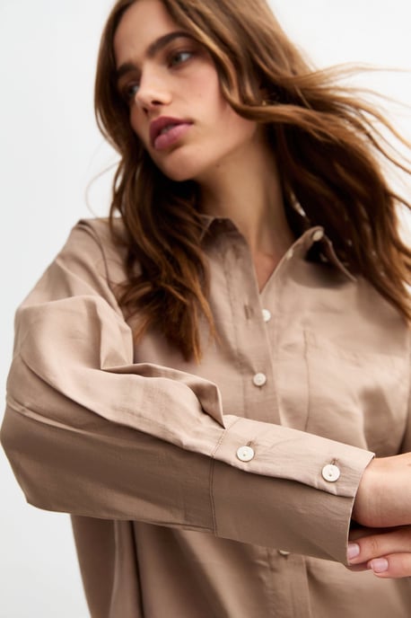 Relaxed Cupro Pocket Shirt - Image 4