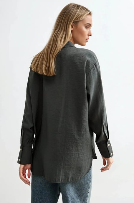 Relaxed Cupro Pocket Shirt - Image 3