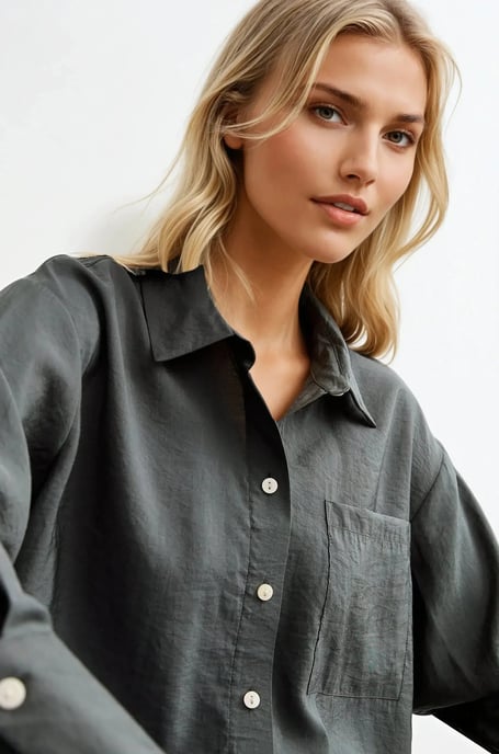 Relaxed Cupro Pocket Shirt - Image 4