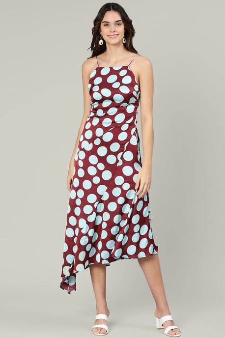 Bold Spot Asymmetric Dress - Image 2