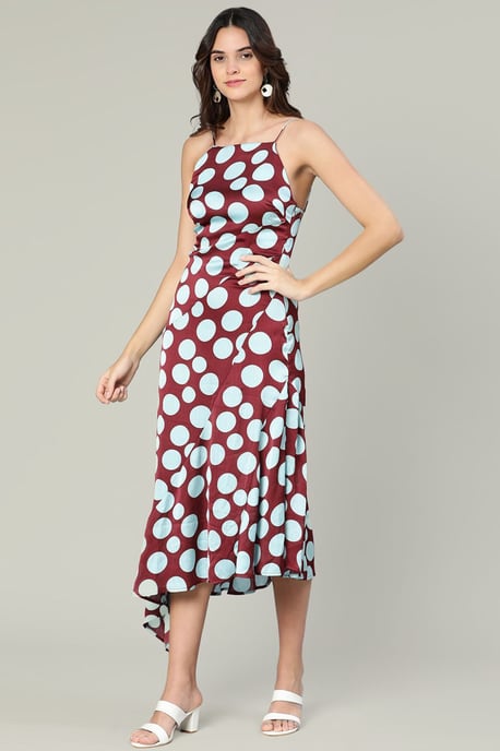 Bold Spot Asymmetric Dress - Image 3