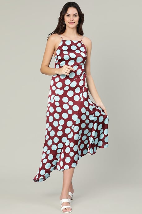 Bold Spot Asymmetric Dress - Image 4