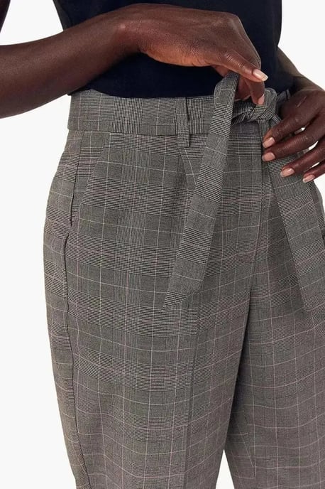 Check Capri Taper Trousers - Image 4