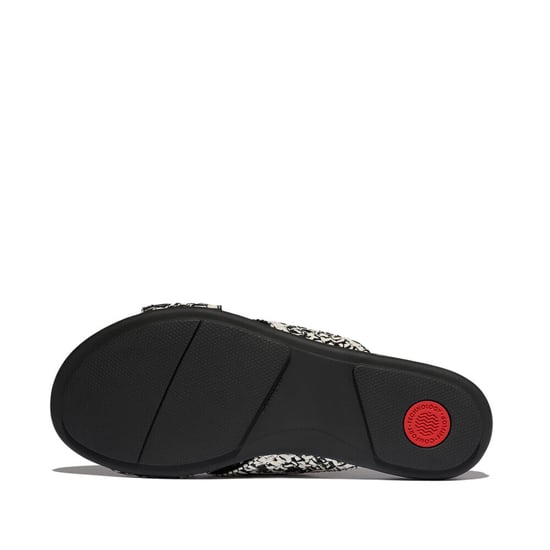 Fitflop Gracie Woven Womens Slides Black/ivory Mix - Image 5