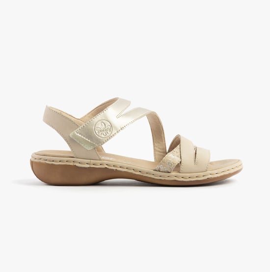 Rieker 65965-60 Womens Sandals Beige Combination - Image 1