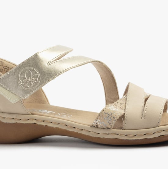 Rieker 65965-60 Womens Sandals Beige Combination - Image 6