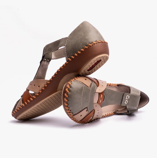 Rieker M1655-54 Womens Sandals Green - Image 3