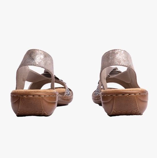 Rieker 60880-90 Womens Sandals Metallic - Image 2