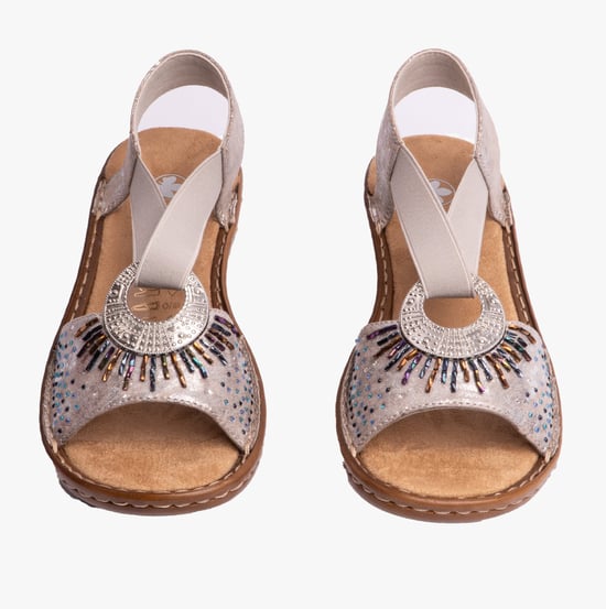 Rieker 60880-90 Womens Sandals Metallic - Image 3