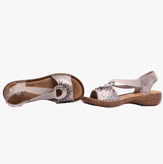 Rieker 60880-90 Womens Sandals Metallic - Image 4