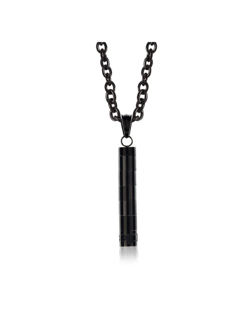 Dkeniz Pendant with chain Stainless steel BLACK PURE-O - Image 1