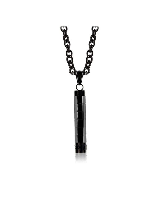Dkeniz Pendant with chain Stainless steel BLACK PURE-O - Image 1