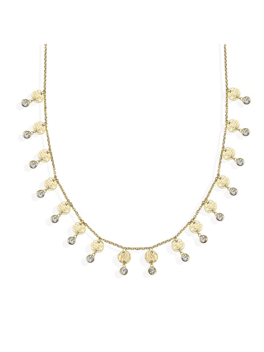 Dkeniz Pendant with chain 925/- Sterling silver gold-plated double foundation silver chain - Image 1