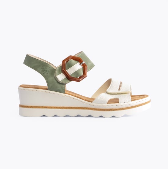 Rieker 67476-81 Womens Sandals Green - Image 1