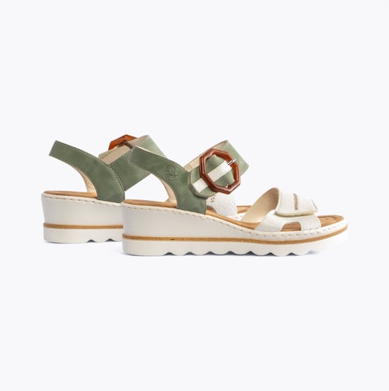 Rieker 67476-81 Womens Sandals Green - Image 3