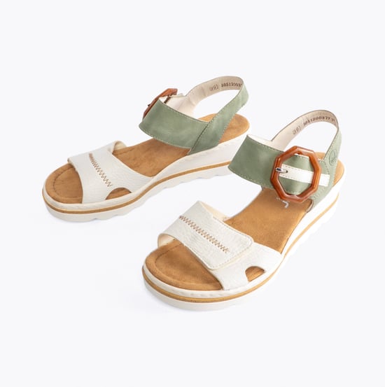 Rieker 67476-81 Womens Sandals Green - Image 5