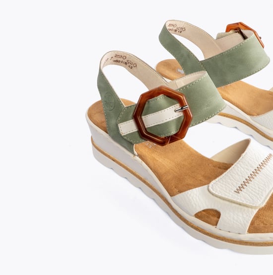 Rieker 67476-81 Womens Sandals Green - Image 6