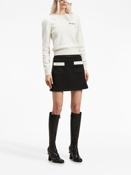 Palm Angels Classic Logo Sweater White - Image 2