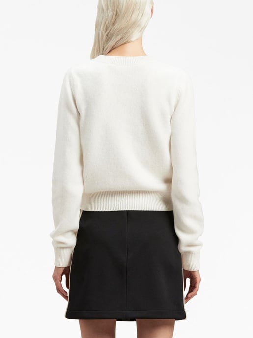 Palm Angels Classic Logo Sweater White - Image 3