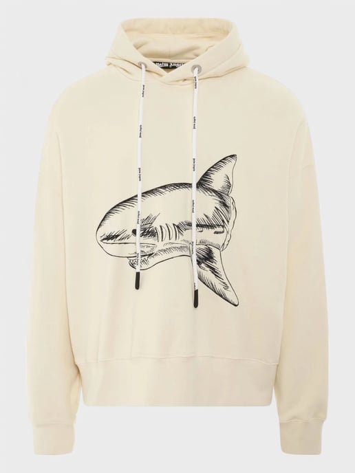 Palm Angels Split Shark Hoodie Butter/Black - Image 1