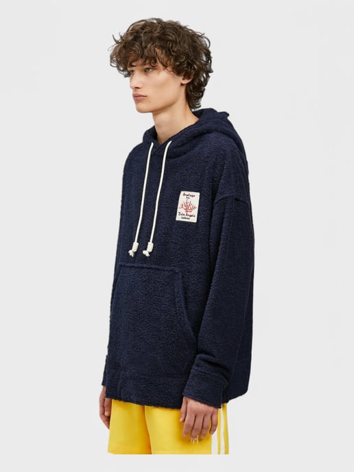 Palm Angels Korall Terry Hoodie Marinblå - Image 4