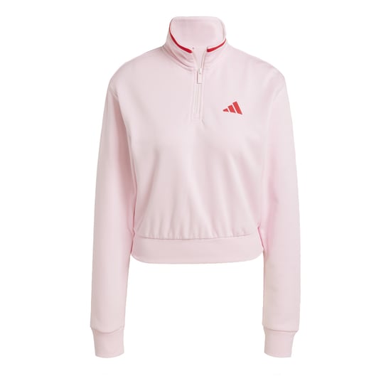 Essentials Color Pop French Terry Crop Quarter-Zip Track Jacket - Image 3