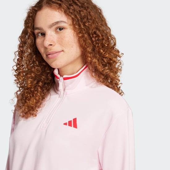 Essentials Color Pop French Terry Crop Quarter-Zip Track Jacket - Image 4