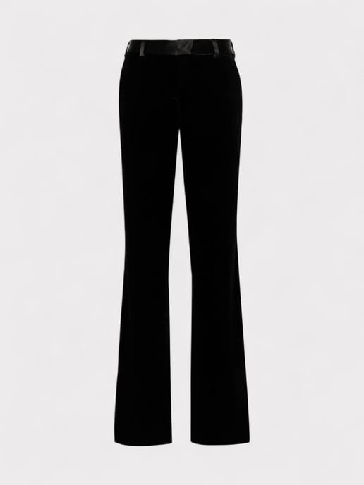Palm Angels Velvet Tailored Trousers Black - Image 1
