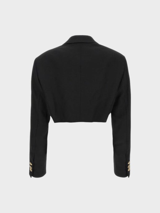 Palm Angels Cropped Blazer Svart Guld - Image 2