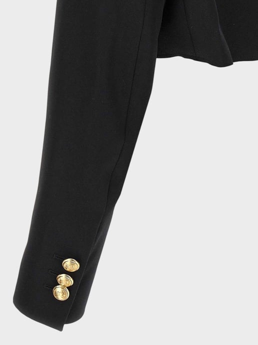 Palm Angels Cropped Blazer Svart Guld - Image 3