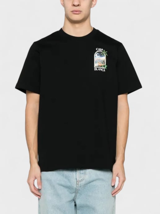 Casablanca LA Nights T Shirt Black - Image 4