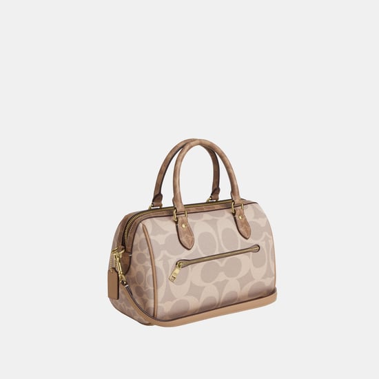 Rowan Satchel in Blocked Maxi Signature Canvas - Image 2