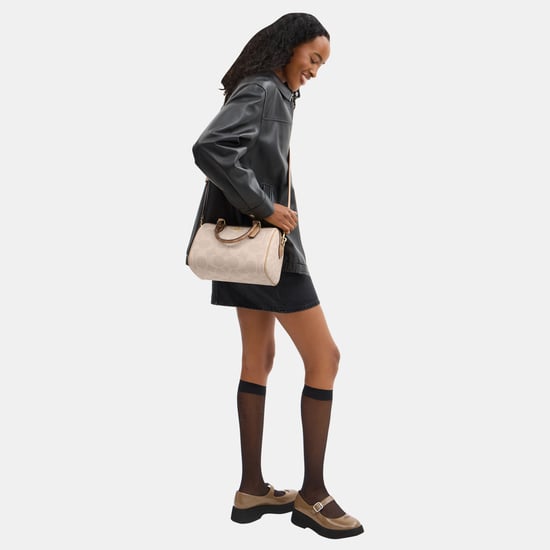 Rowan Satchel in Blocked Maxi Signature Canvas - Image 5