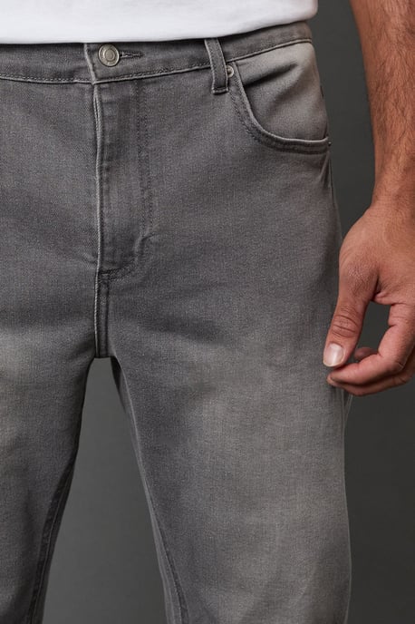 Grey Stretch Slim Fit Jeans - Image 3