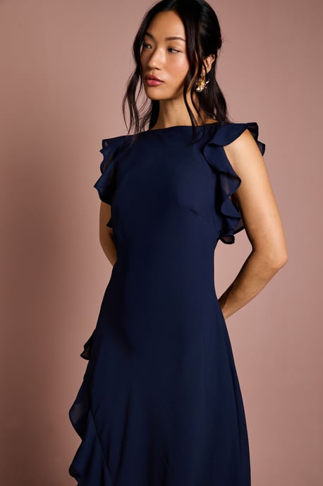 Coast Honoured Ruffle Georgette Maxi Bridesmaid Dress - Image 4
