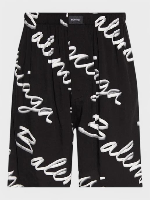 Balenciaga Pyjama Shorts 'Black/White' - Image 1