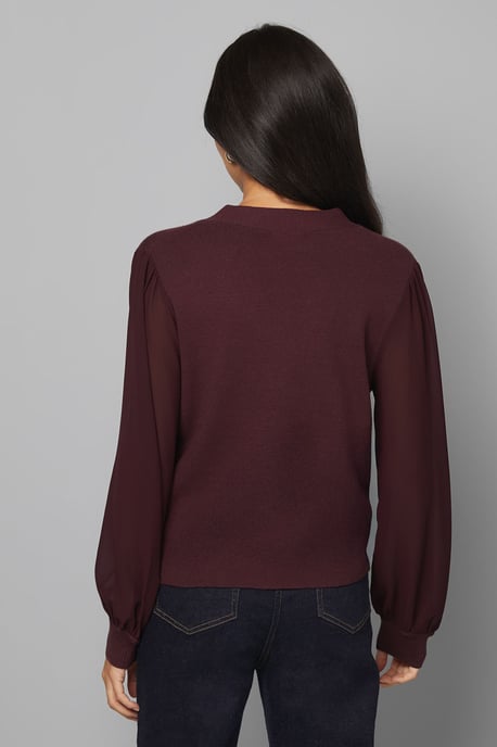 Chiffon Sleeve Button Front Cardigan - Image 3