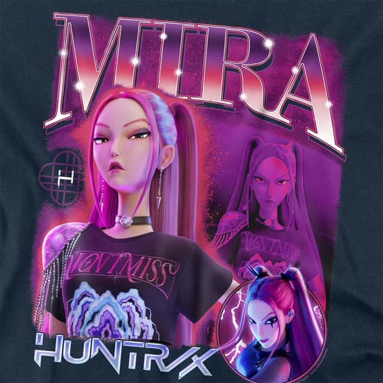 K-Pop Demon Hunters Unisex Adult Huntr/X Mira Long-Sleeved T-Shirt (Navy) - Image 3