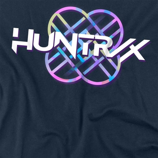 K-Pop Demon Hunters Unisex Adult Huntr/X Pastel Logo T-shirt met lange mouwen (Marine) - Image 2