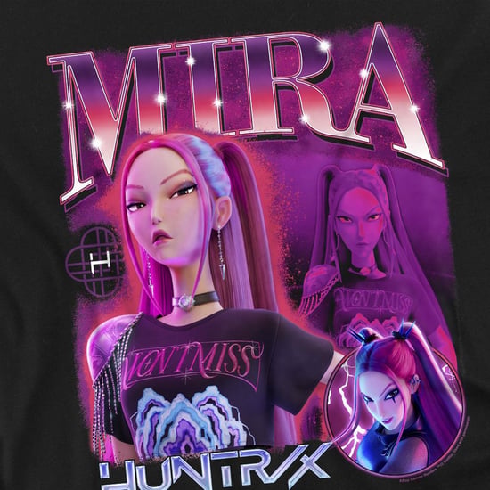 K-Pop Demon Hunters Unisex Adult Huntr/X Mira Long-Sleeved T-Shirt (Black) - Image 3