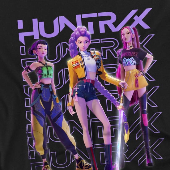 K-Pop Demon Hunters Unisex Vuxen Huntr/X Gruppbild Långärmad T-Shirt (Svart) - Image 2