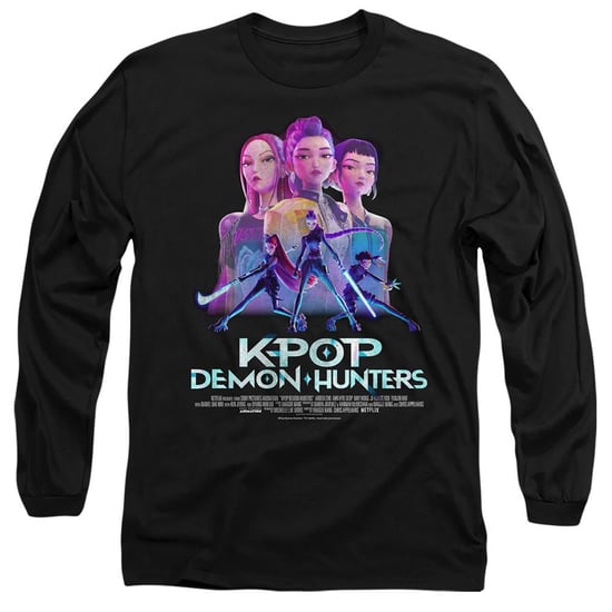 K-Pop Demon Hunters Unisex Vuxen Huntr/X Poster Långärmad T-shirt (Svart) - Image 1